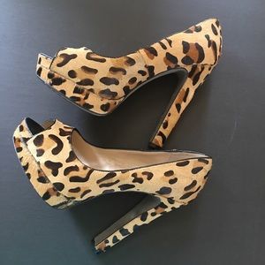 Steven By Steve Madden Leopard Print Platform Pumps